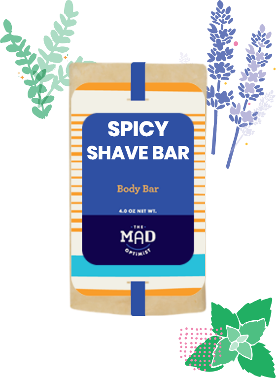 Recipe2818SPICY SHAVE BAR The Mad Optimist Custom soap, lip balm