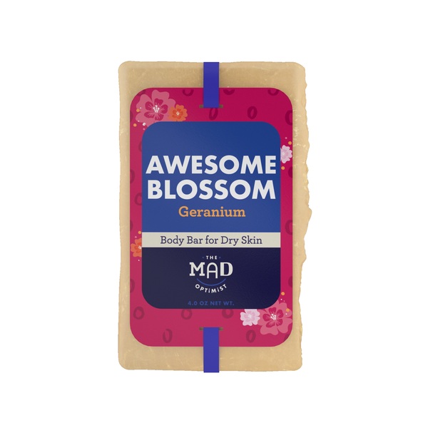 AWESOME BLOSSOM - Geranium Body Bar Soap for Dry Skin